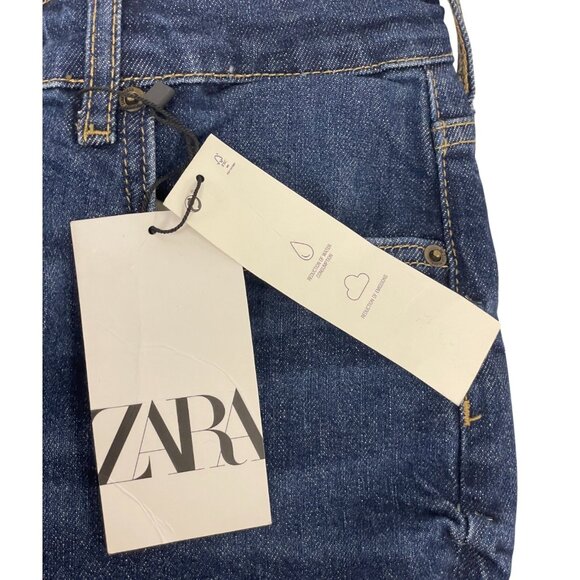 Zara Womens Jeans EU 38 US 6 Slim Fit Full Length Dark Blue Denim 6840/264 NWT - Picture 8 of 16